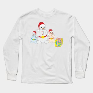 Snowman family Long Sleeve T-Shirt